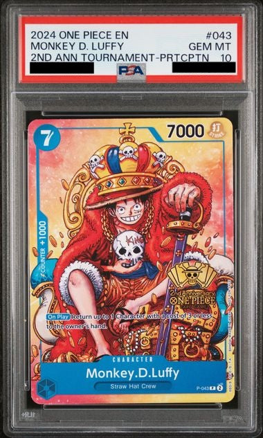 Monkey.D.Luffy (2nd Anniversary Stamped Promo) P-043 - English One Piece TCG